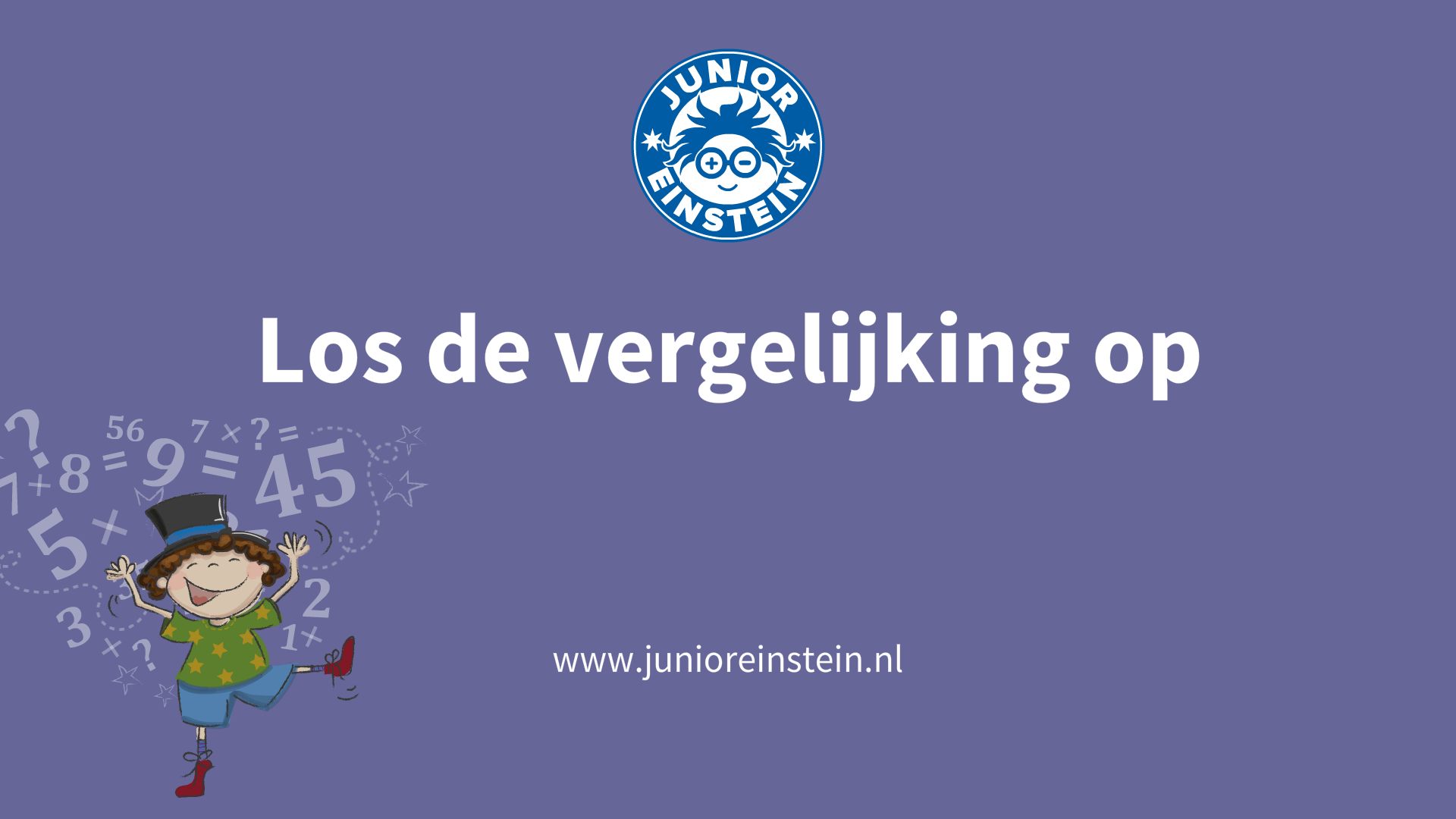 Los de vergelijking op